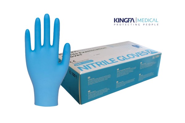 Handschuhe Nitril Kingfa "XL" 100 Stück EN 455 / EN 374