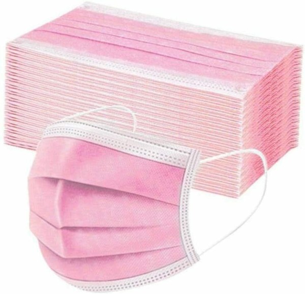 OP-Maske TypIIR Medizinisch Pink 50er verpackt (Gummibänder)