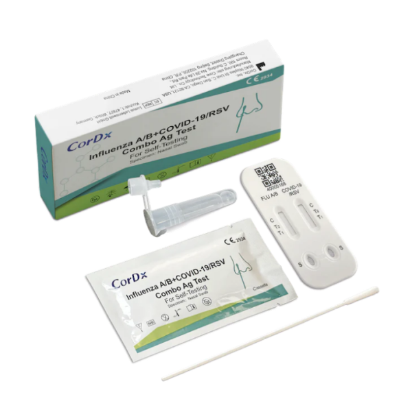 Antigentest Laien Combo CorDx 1er MHD 12/24 4in1 SARS-CoV-2 & Influenza A/B & RSV - 1er verpackt