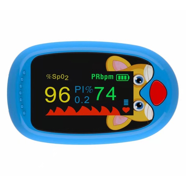 Oximeter / Finger Pulsoximeter Digital Blau Kinder