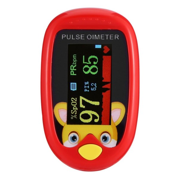 Oximeter / Finger Pulsoximeter Digital Rot Kinder