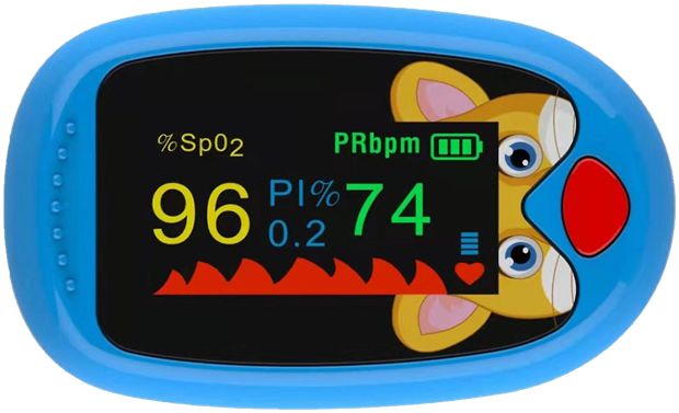 Pulsoximeter Kinder Blau